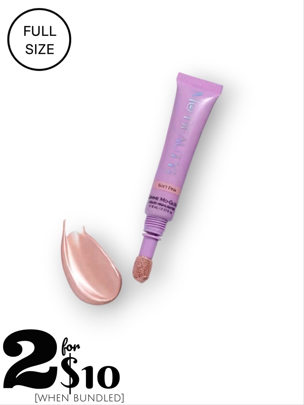🔵[MOBEAUTY] NWT FULL-SIZE “Gimme Mo-Glow” Liquid Highlighter in Soft Pink